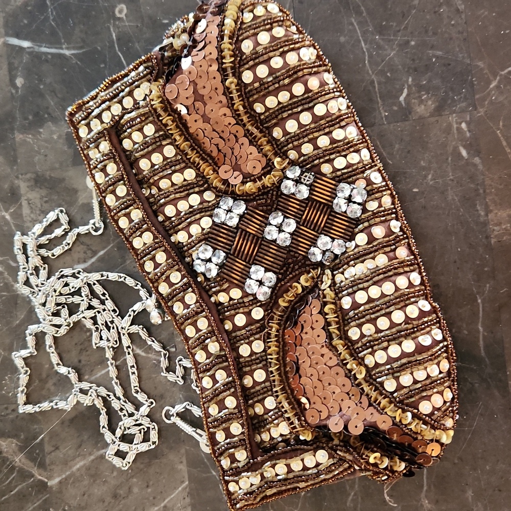 Sequined Evening Shoulder Bag/Clutch